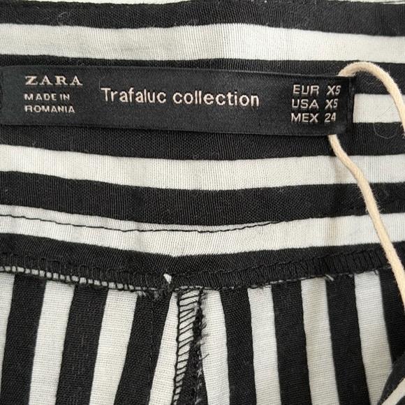Zara Black and White High Waist Striped Shorts. New with tags - Picture 2 of 4